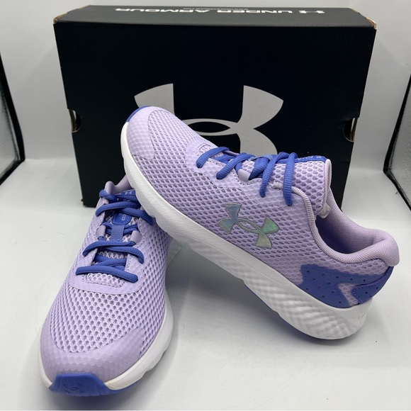 Under ArmourCharged Rogue Youth 3 (Big Kid) Purple Violet New In Box - Picture 1 of 14